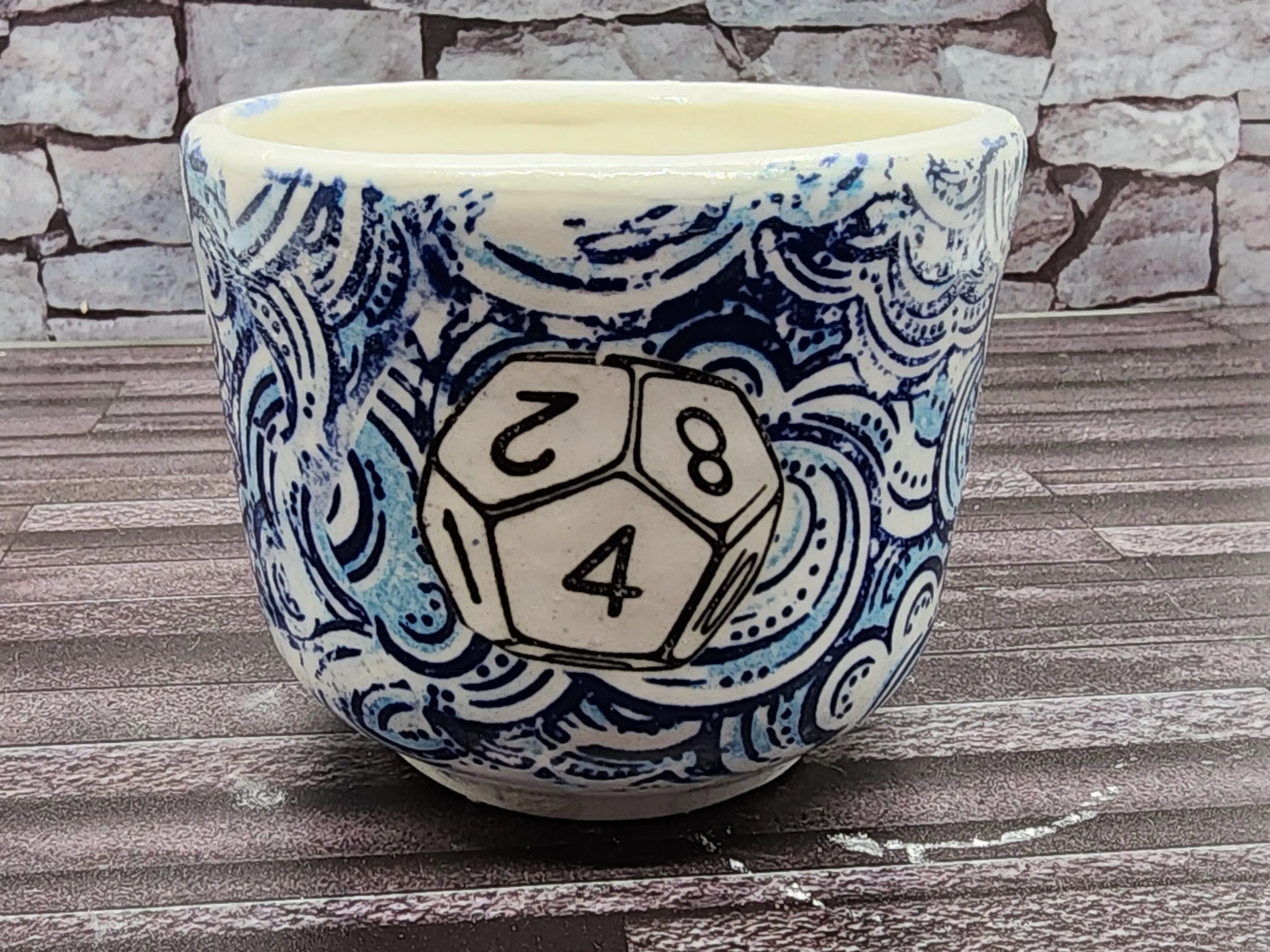 DnD Dice Themed Japanese Style Tea Cup