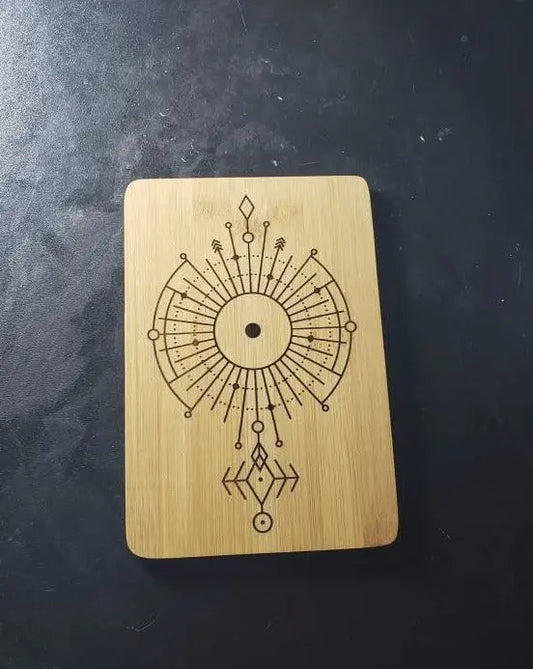 Abstract Evil Eye Laser Engraved Cutting Board - moonlitbeading