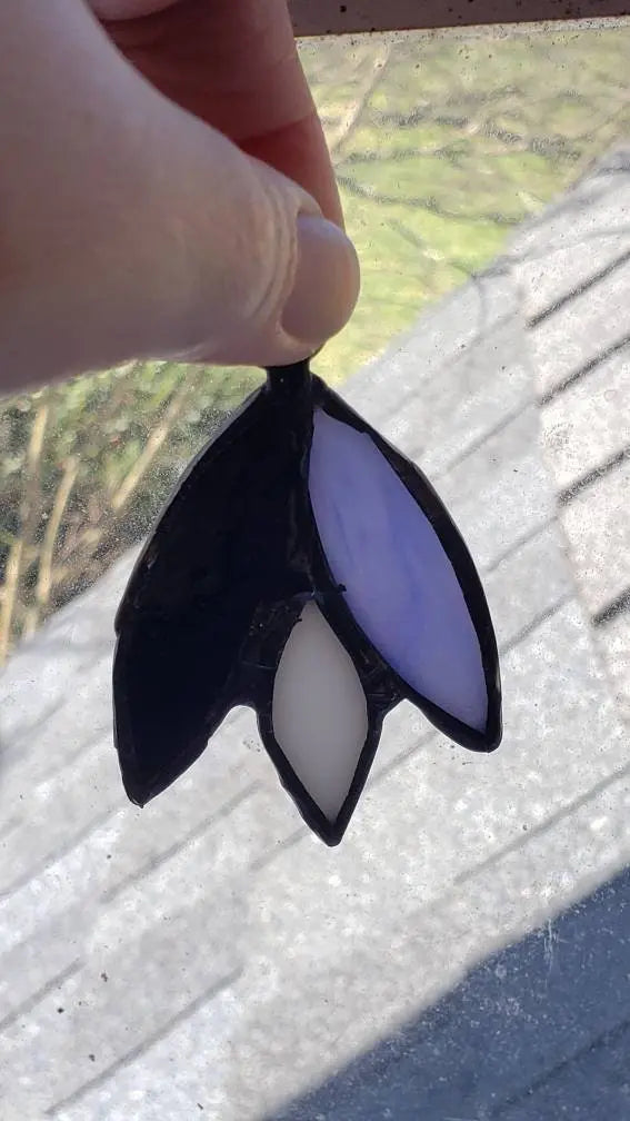 Asexual Flower Suncatcher, LGBTQ+ Floral stained glass - moonlitbeading