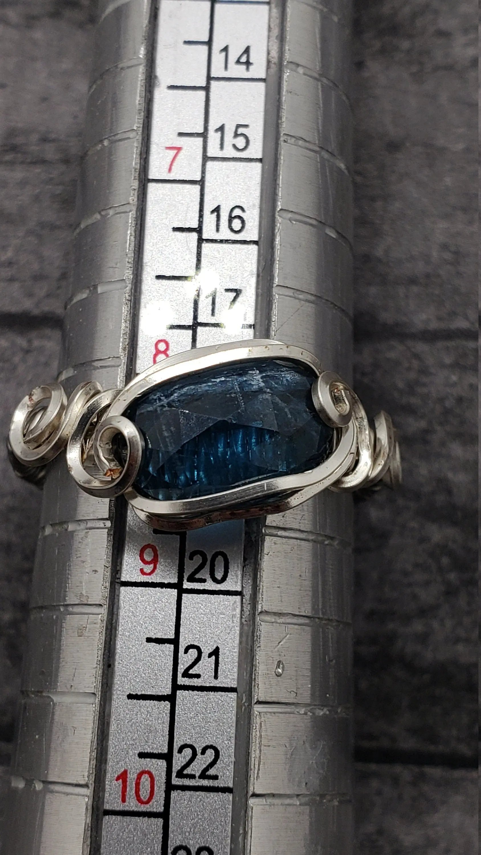 Blue Apatite Ring Size 8.5 - moonlitbeading