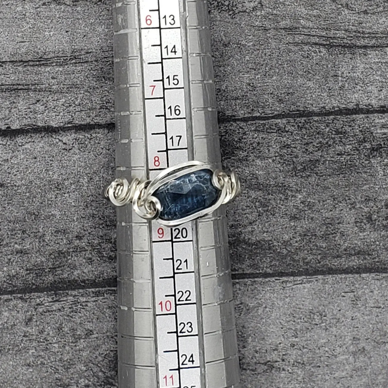 Blue Apatite Ring Size 8.5 - moonlitbeading