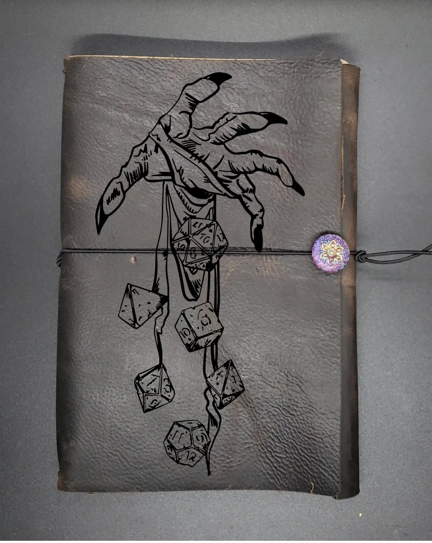 Dungeon Master, DnD Journal, Engraved, Embossed Refillable Leather Journal, A5 leather journal