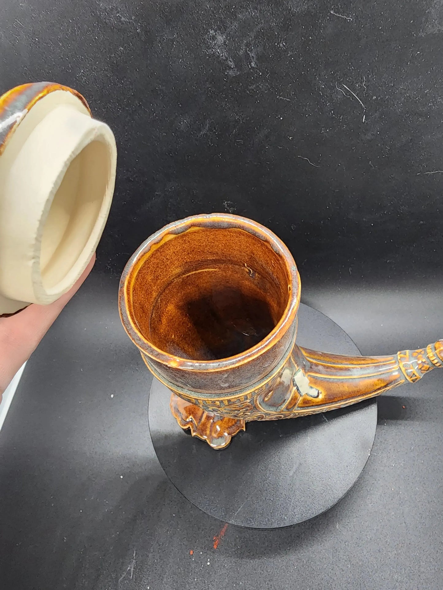 Ceramic Viking Drinking Horn