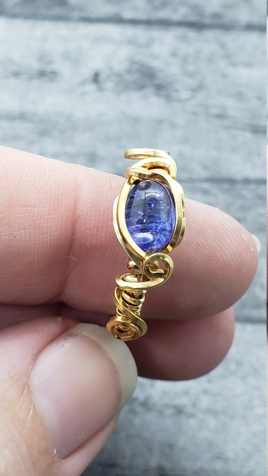 Purple Tanzanite Ring Size 5    gemstone ring, tanzanite