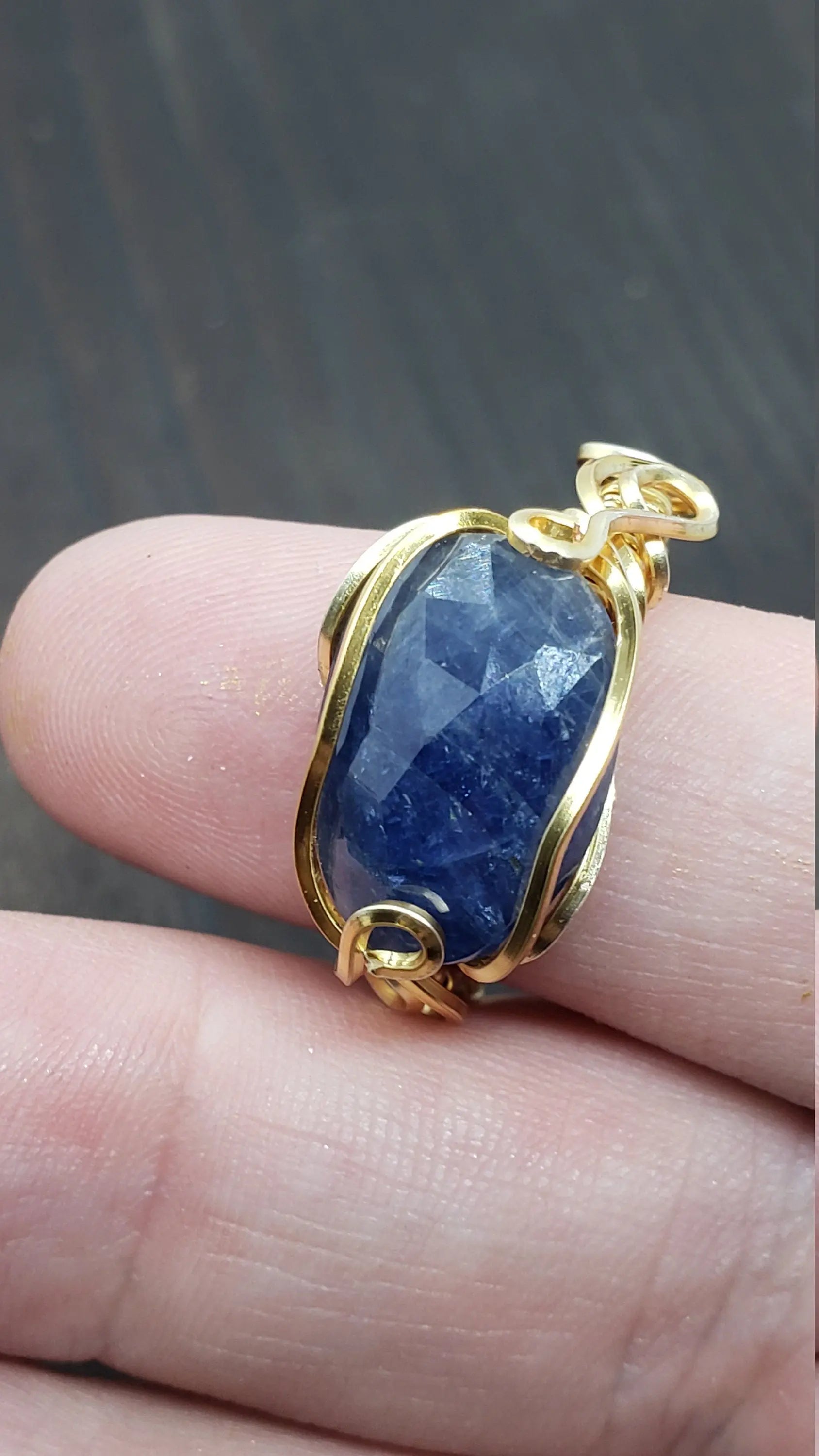 Sapphire Ring Size 7.5 - moonlitbeading
