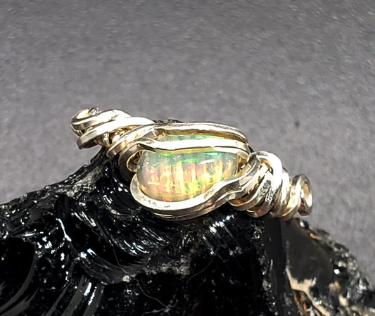 Size 5 Jelly Opal Ring    gemstone ring, opal