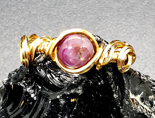 Star Ruby Ring, Sz 7    gemstone ring, ruby