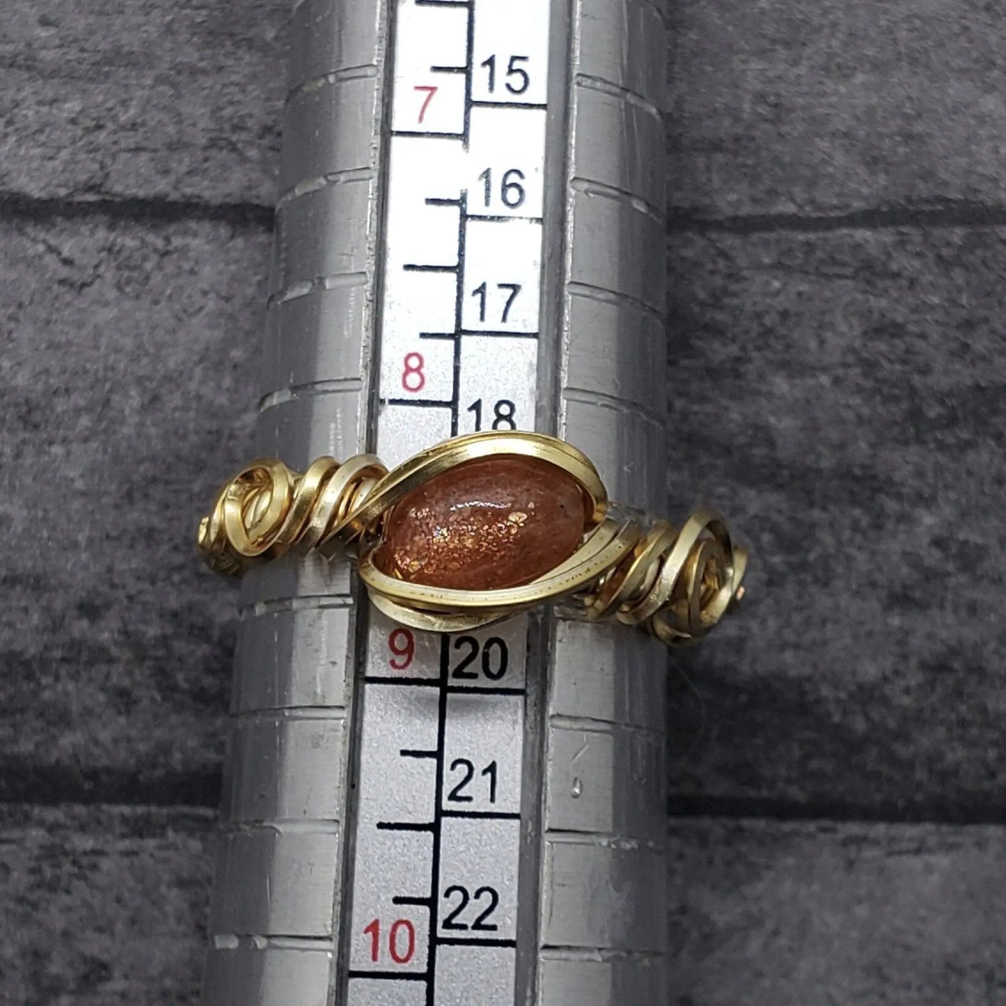 Sunstone Ring Size 8.5    gemstone ring, sunstone