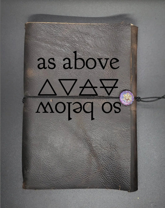 Witchy Phrases Leather Traveller's Journal